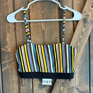 Zara Vibrant Striped Knit Bralette